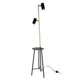 Stehleuchte Schwarz und Gold 164cm Perret 52-00019