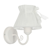 Wandleuchte weißer Organza-Lampenschirm 1xE27 Zefir Candellux 21-73785