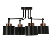 Deckenleuchte schwarz 4xE27 Olena 34-78148