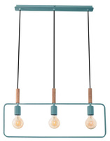 Lampa wisząca miętowa regulowana wysokość 3x60W E27 Frame 33-73754