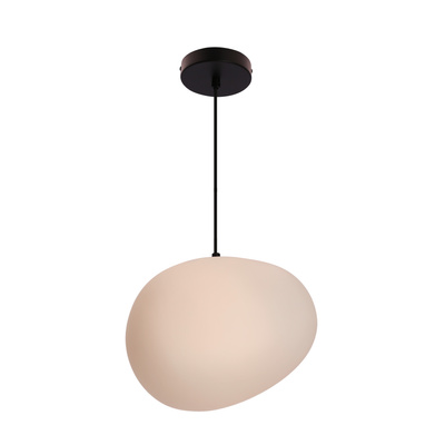 STONES pendant lamp black 30cm 1x40W E27 shade white 31-35141
