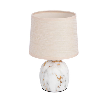 Adelina table lamp marble + gold beige lampshade 41-24374