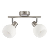 Lampa sufitowa Novo listwa ze szklanymi kloszami 2-punktowa do salonu