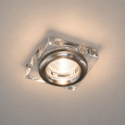 Deckenleuchte klares quadratisches Glas MR16 50W SK-82 2227399