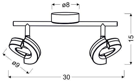 Morris 92-67531 aplic de tavan cu bandă 2 LED