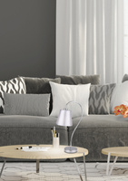 Lampa de masa cromata cu abajur din material Luk 41-70760