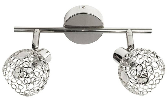 Applique/plafonnier chrome cristal Aron 92-12326