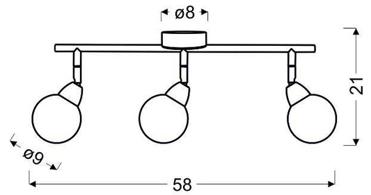 plafoniera led smd bolo crom 93-67647