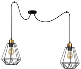 Lampă suspendată negru și auriu 2 Primo P 32-00286