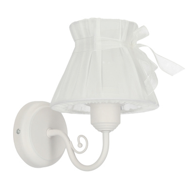 Aplica de perete abajur organza alb 1xE27 Zefir Candellux 21-73785