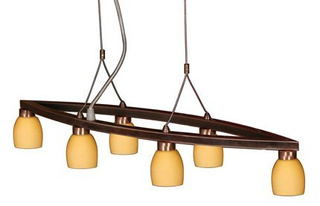 Dakota 6x40W G9 cupru include sursa de lumină Oval Candellux 36-10707