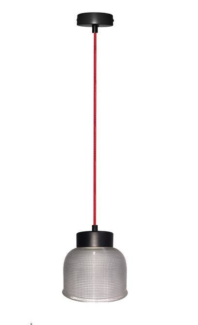 Hanging lamp 15cm clear/red cable Liverpool Ledea 50101287