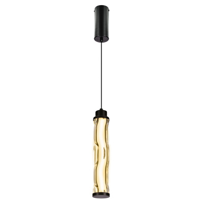 CORTE pendant lamp black matt 10W LED 3000K clear shade