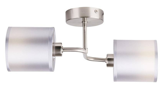 Abajur dublu țesut nichel satinat 2x40W Sax Candellux 22-70678