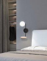 Lampe Ponio applique noire 1x25w g9 abat-jour blanc