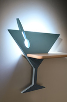 Blue LED wall lamp shelf lamp Piccolo 21-03560
