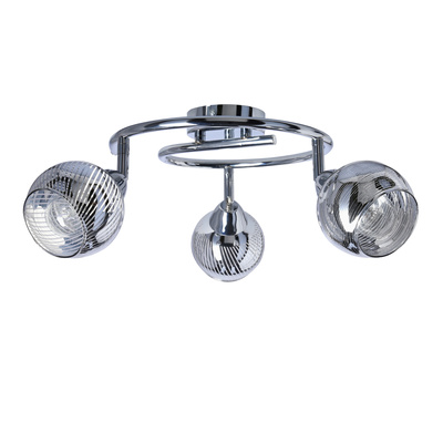 Plafoniera spirala 3X10W E14 LED crom FORT 98-62833