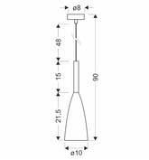 Hanging lamp black + wood Trosa Ledea 50101264