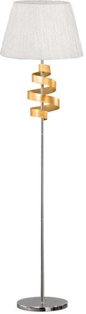 Lampa de podea abajur din stofa crom / auriu Denis Candellux 51-23506