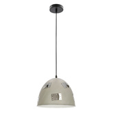 Hanging ceiling lamp 1X60W E27 gray + chrome PATCH 31-43160