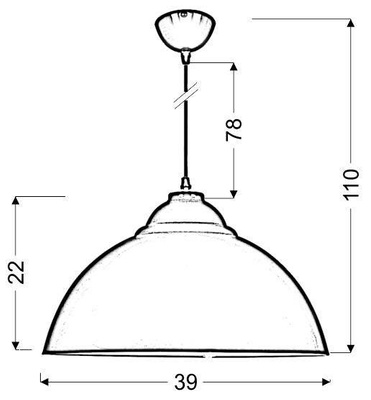 Hängelampe Überhang Candellux Uni 31-13286 1xE27 Grün