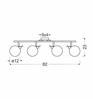 PLAFONNIER GHOST SATINÉ 4X40W G9 ABAT-JOUR BLANC