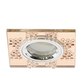 Ceiling luminaire Candellux square fixed chrome glass 