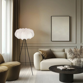 CAFÉE lampă de podea neagră 1x40W E27 abajur 52/23 latte