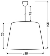 Hängende Deckenleuchte 35cm Karen 31-03225 1xE27