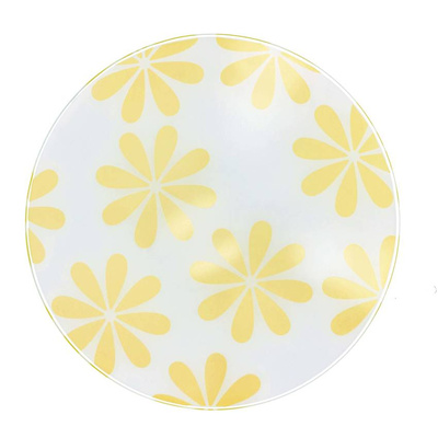 Plafoniera alb galben cu flori 30cm Lucy 13-95308