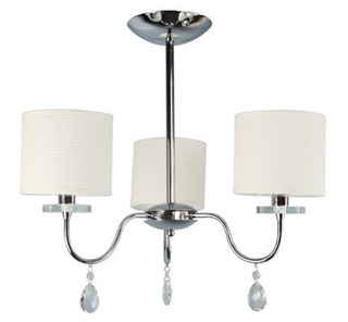 Chrome ceiling lamp 3x40W chandelier + crystals Estera Candellux 33-11664