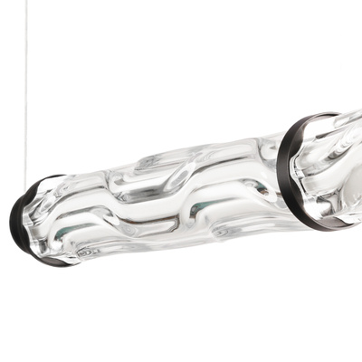 CORTE Hängeleuchte horizontal schwarz matt 18W LED 3000K klarer Schirm