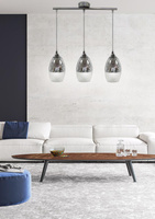 Lampa suspendata sticla aurie reglabila 3x60W Celia Candellux 33-51585