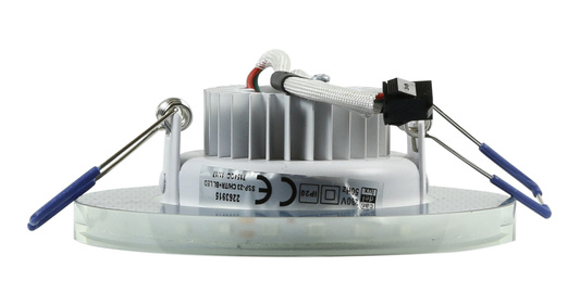 Plafonnier Oeillet Candellux Ssp-23 Ch/Tr+Bl 8W Led 230V Anneau Led Bleu