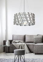 Lampa suspendata abajur metalic cu margele 60W Smile Candellux 31-40633