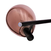 Lampa de noapte Denso 26 negru abajur de sticla cupru pentru citit