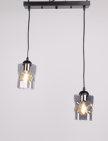 Suspension noir/bande fumée 2xE27 Felis 32-00132