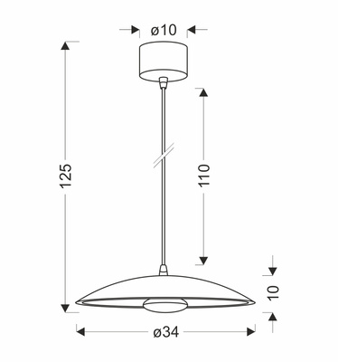 Pendant lamp LUND 34 cm minimalist white plate shade Scandinavian lamp over table LED