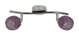 Lampa sufitowa CLEAR listwa ze szklanymi kloszami regulowana 2-punktowa do salonu