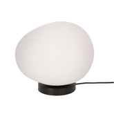 Table lamp STONES minimalist white acrylic shade 30 cm stone shape Scandinavian bedside lamp E27