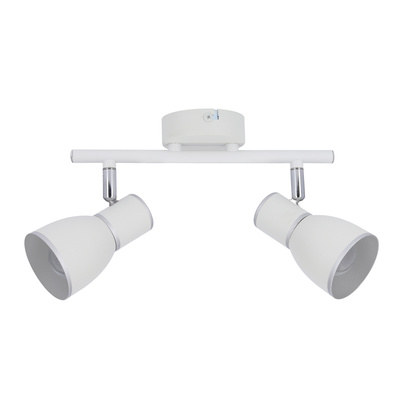 Wandlampenleiste 2X40W E14 weiß/chrom FIDO 92-63373