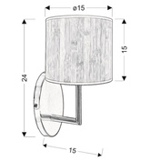 Candellux Timber 21-56729 E14 Pine Wall Lamp