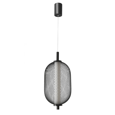 Lampa wisząca druciana PUMA z podłużnym kloszem 15 x 30 cm – designerska lampa nad stół LED 3000K