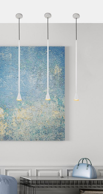 Tucson Ledea 50101243 white long hanging lamp