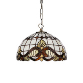 Marsala patina lamp 1x60 e27 stained glass shade 