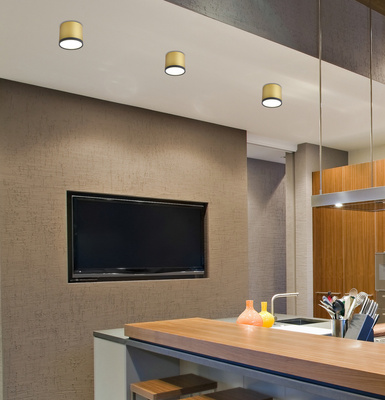 LED ceiling lamp 9W gold 8.8x7.5cm 2275956