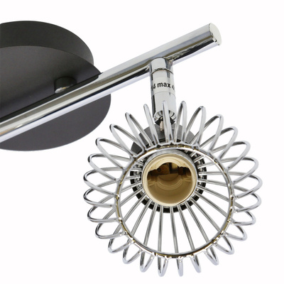 Wall lamp candellux oslo 92-61843 e14 black/chrome