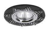 Ceiling fixture mr16 ss-19 ch/gp chrome round graphite glass