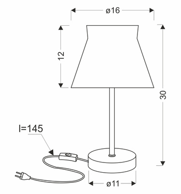 SIGALEA lampka stołowa biały 1x40W E14 abażur biały