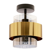 Spiega Ceiling Lamp Black Brass E27 Clear Lampshade 31-09487